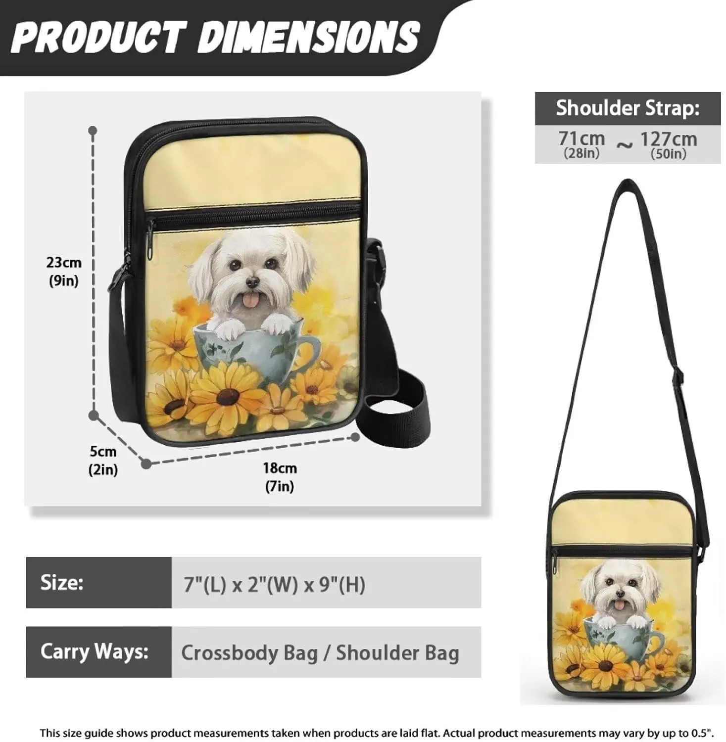 Suobstales Crossbody Bag for Women Men, Small Sling Pack Handbag for Work Business, Lightweight Messenger Shoulder Travel Bag