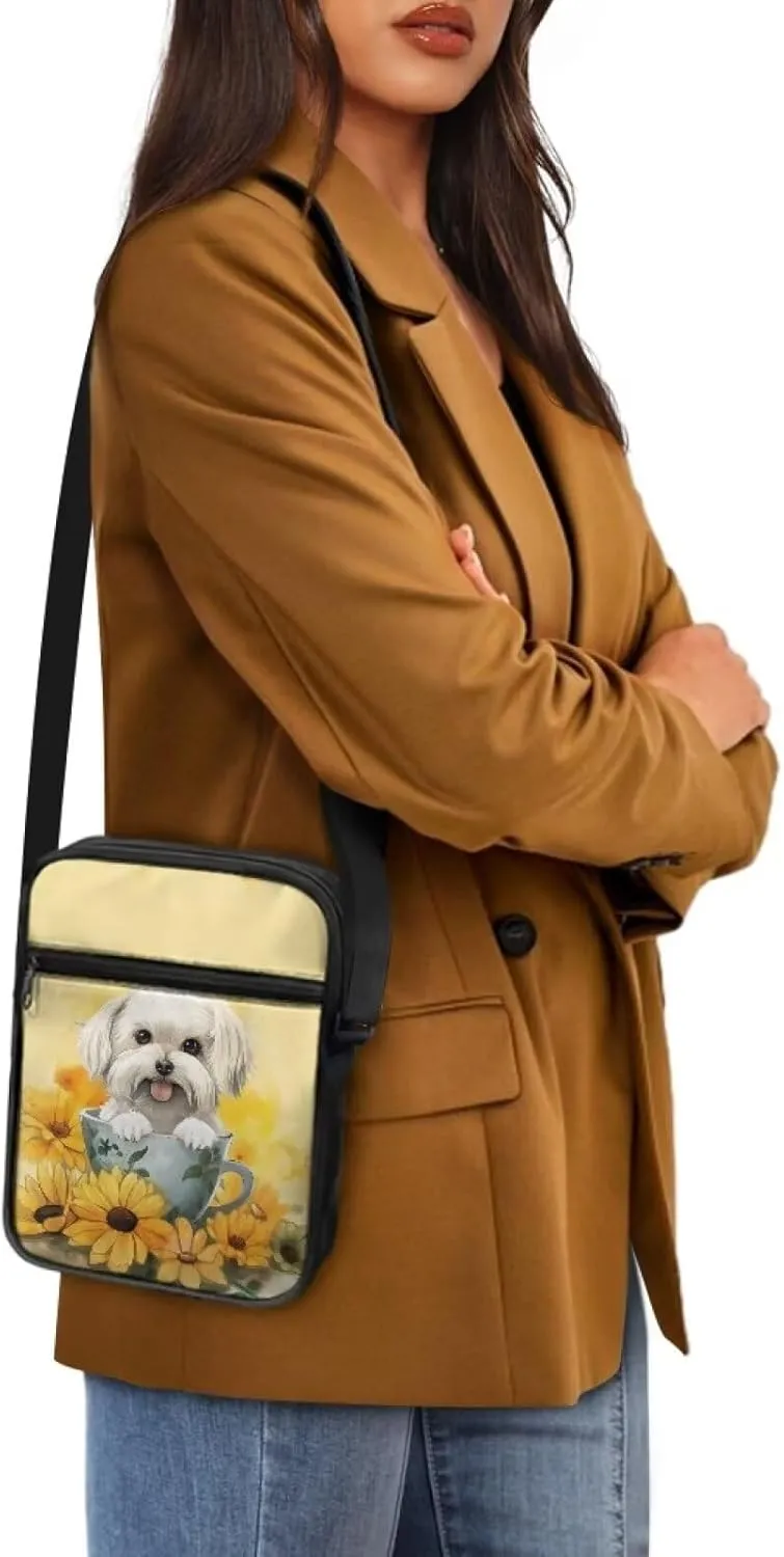 Suobstales Crossbody Bag for Women Men, Small Sling Pack Handbag for Work Business, Lightweight Messenger Shoulder Travel Bag