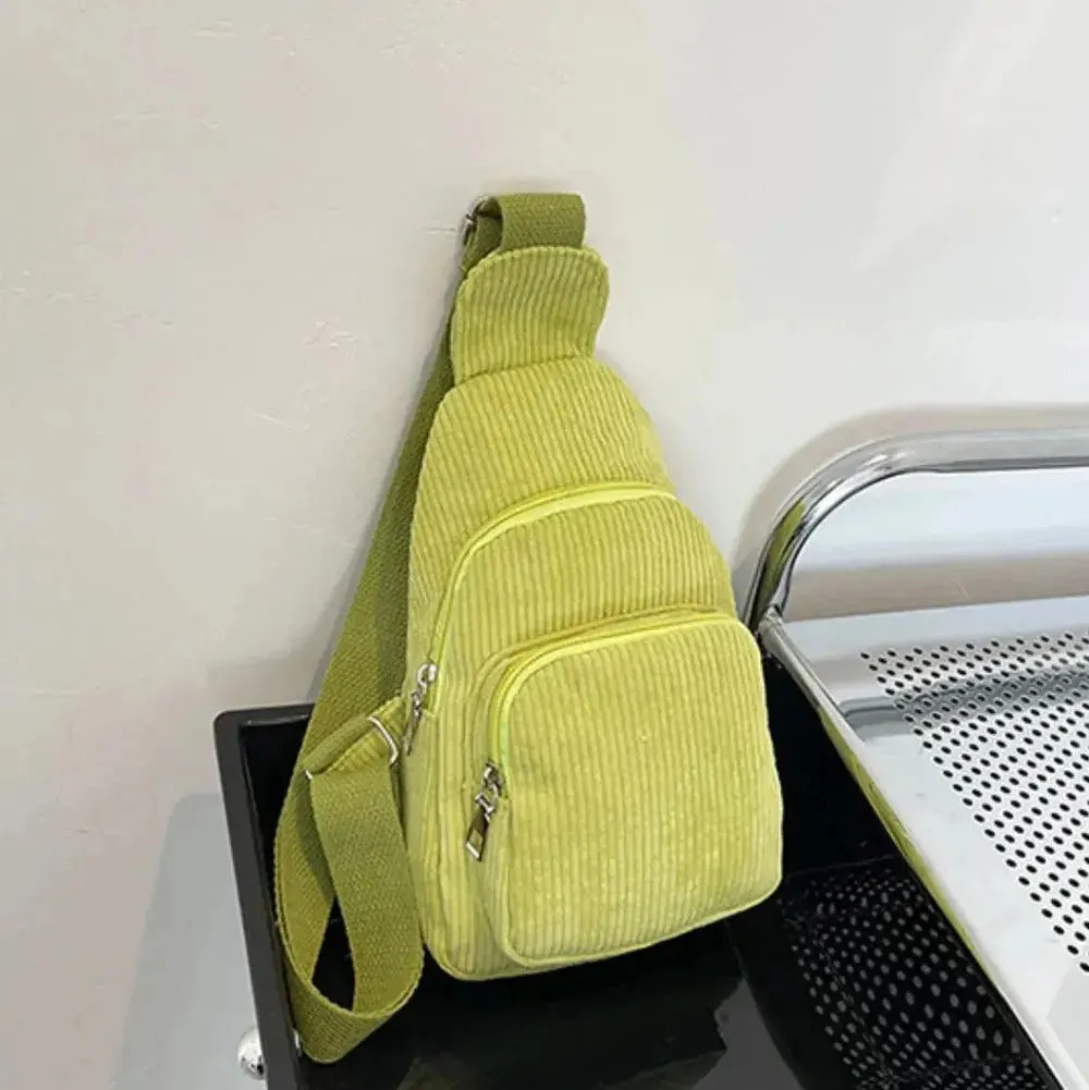 Superb | Corduroy Solid Color Crossbody Bag