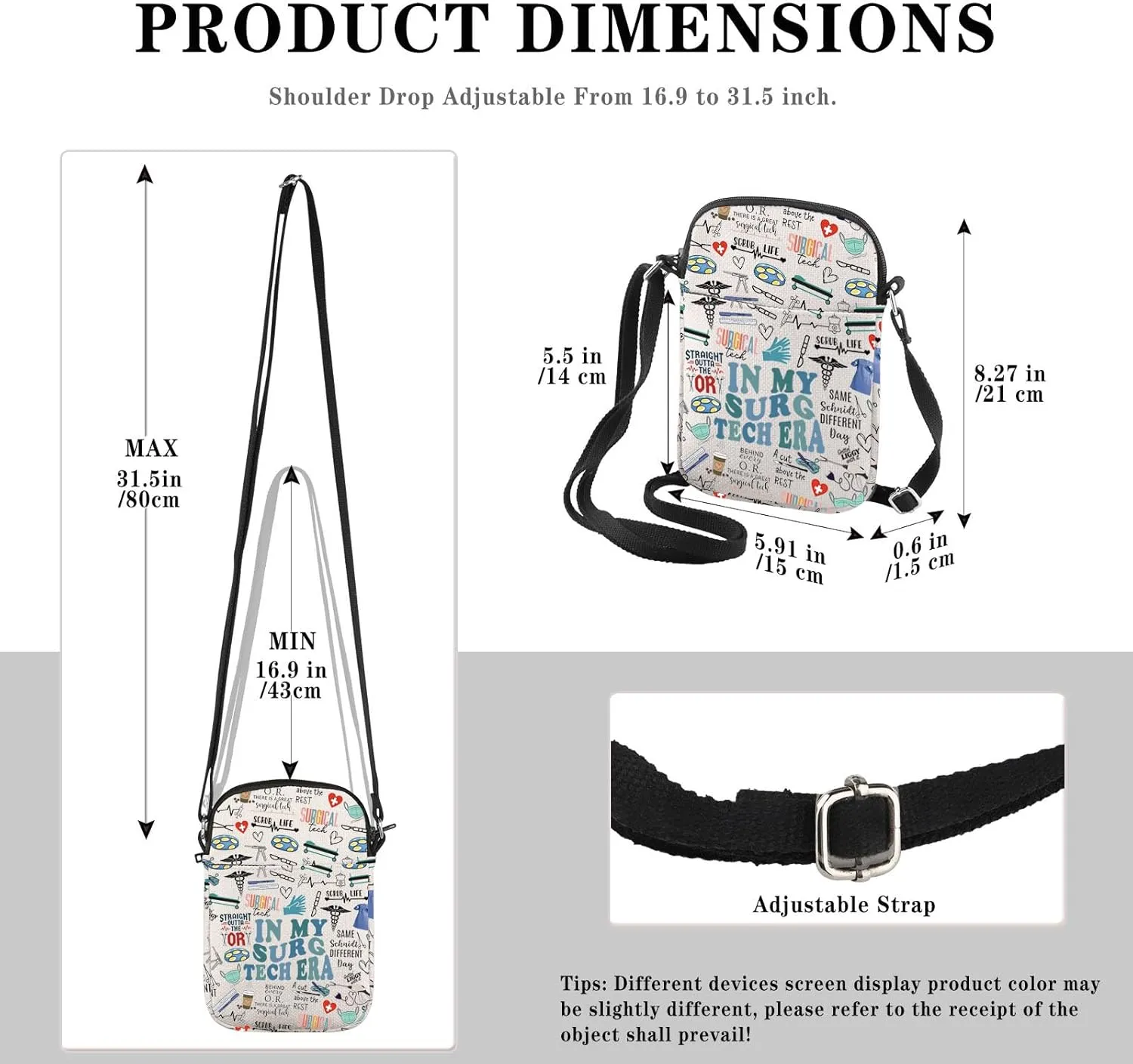 Surg Tech Era CB - Crossbody Bag for Surgical Technologist Nurse Doctor Gift
