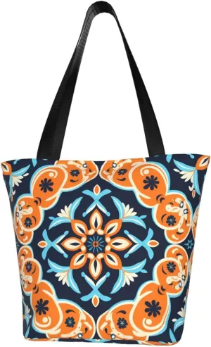 Symmetrical flowers Women's fashion shoulder bag, shopping handbag, suitable for weekend travel shopping shoulder bag messenger bag