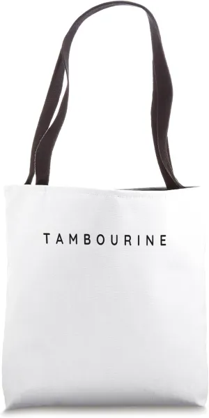 Tambourine Contemporary Font / Tambourinists Players Design Tote Bag
