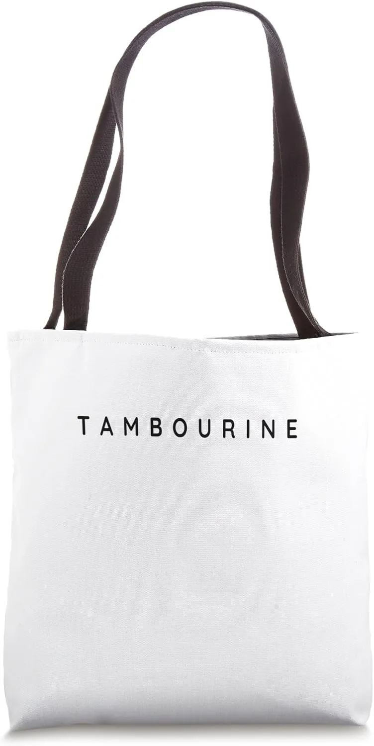 Tambourine Contemporary Font / Tambourinists Players Design Tote Bag