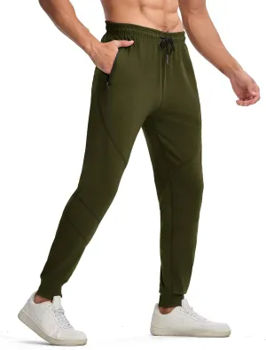 TBMPOY Men's Sweatpants with Zipper Pockets Lightweight Joggers Slim Fit Athletic Pants for Track Running Workout