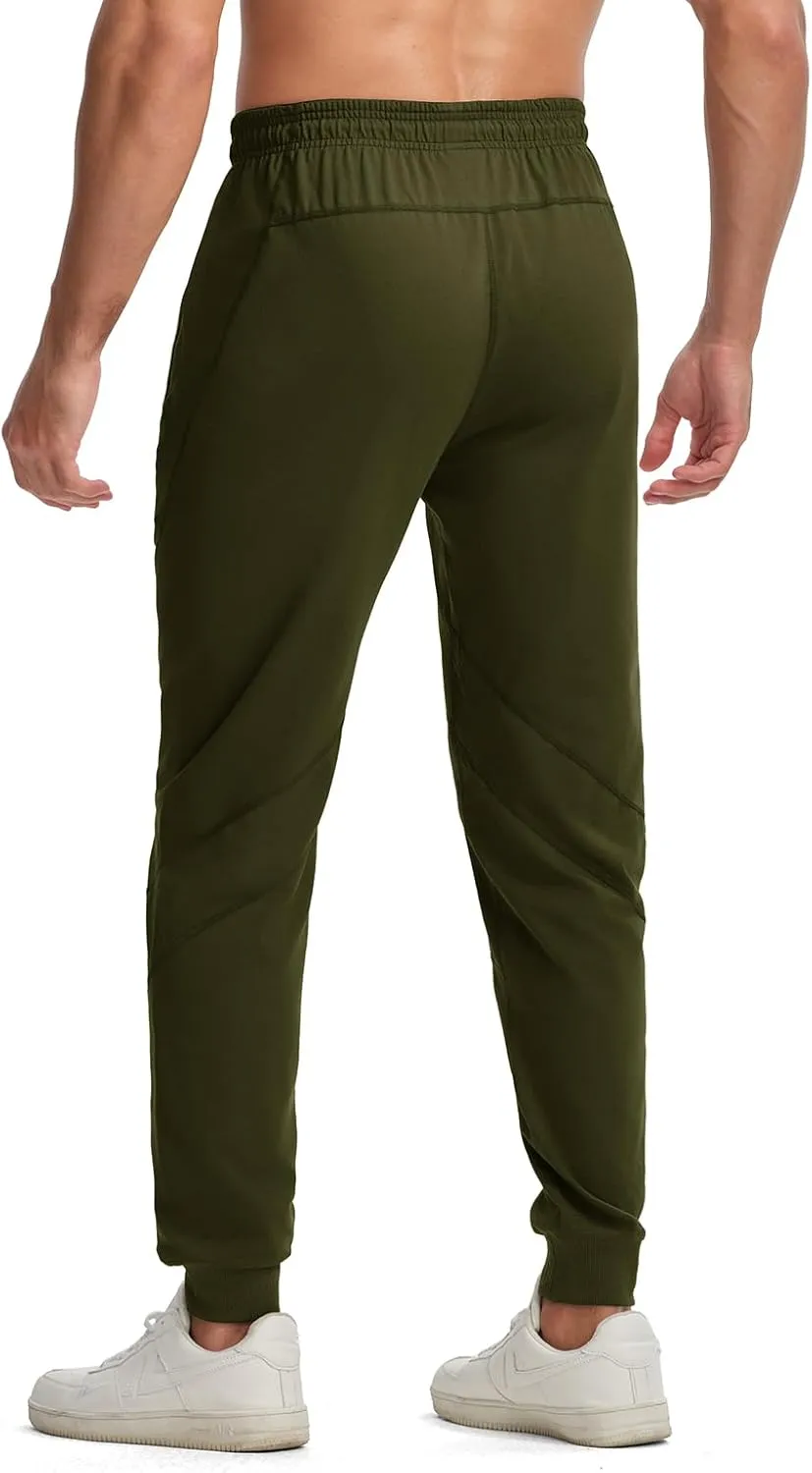 TBMPOY Men's Sweatpants with Zipper Pockets Lightweight Joggers Slim Fit Athletic Pants for Track Running Workout