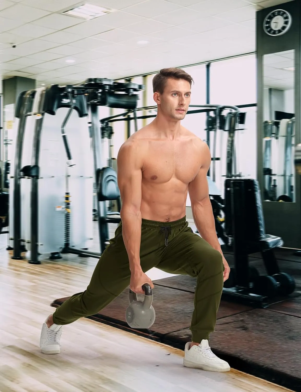 TBMPOY Men's Sweatpants with Zipper Pockets Lightweight Joggers Slim Fit Athletic Pants for Track Running Workout