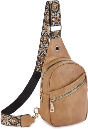Telena Sling Bag for Women Crossbody Bags Purse for Women Vegan Leather Fanny Pack with Adjustable Strap