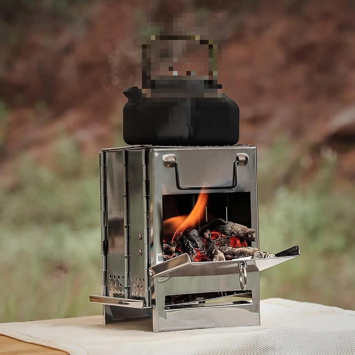 Tent Stove Wood Burning Stove, Camping Stove,Stainless Steel Folding Camp Portable Backpacking Stove,Outdoor Stove