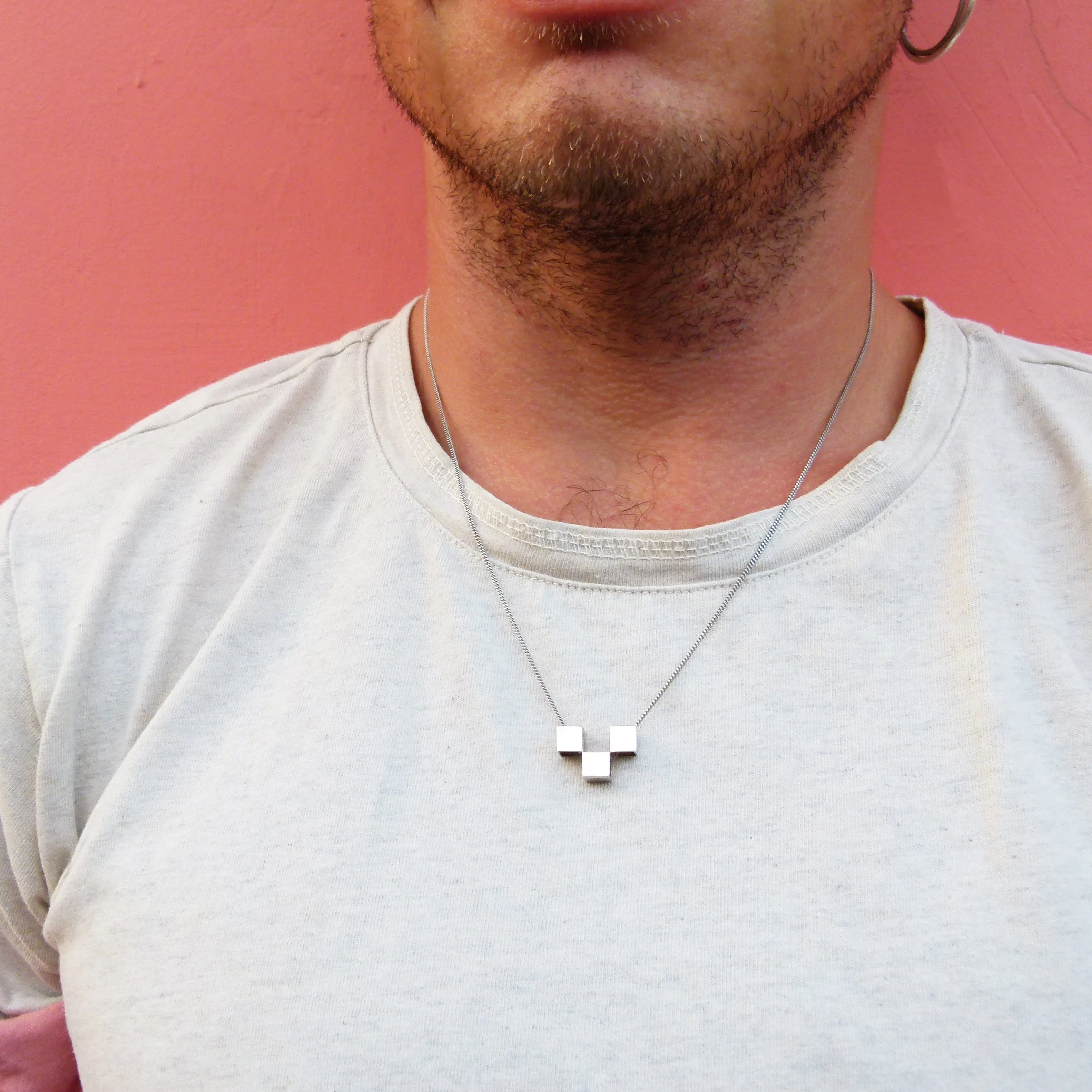 Tetris shape necklace