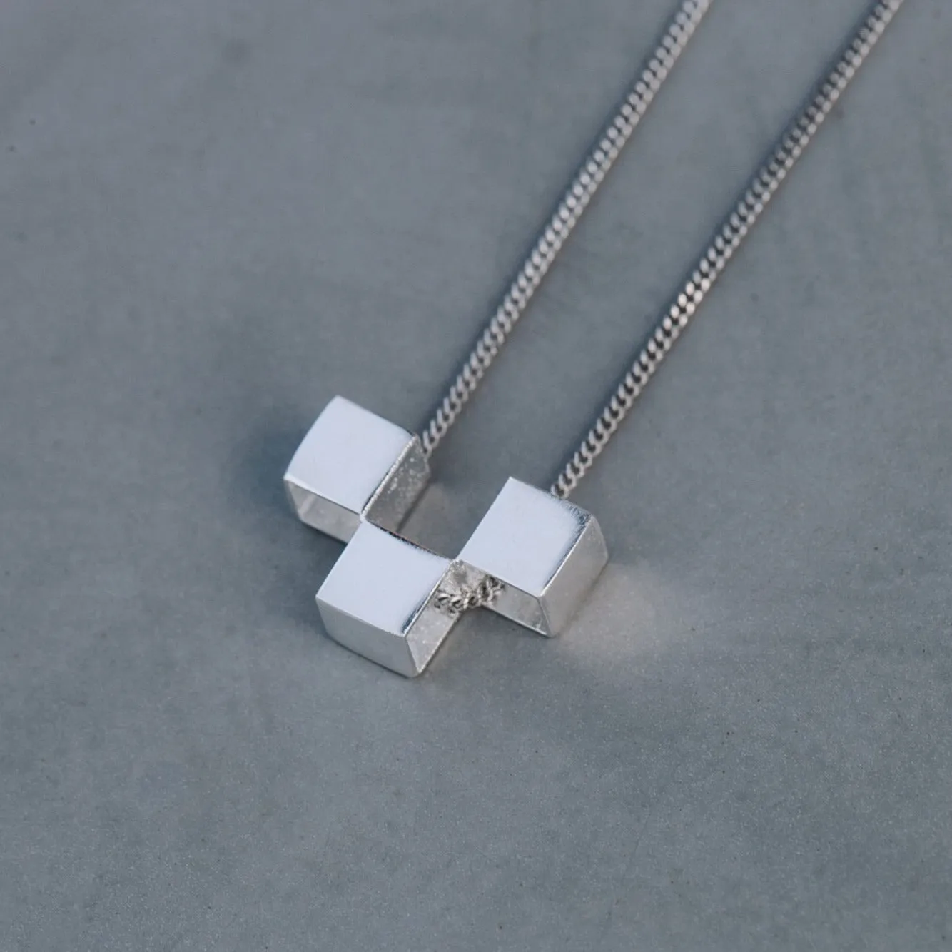 Tetris shape necklace