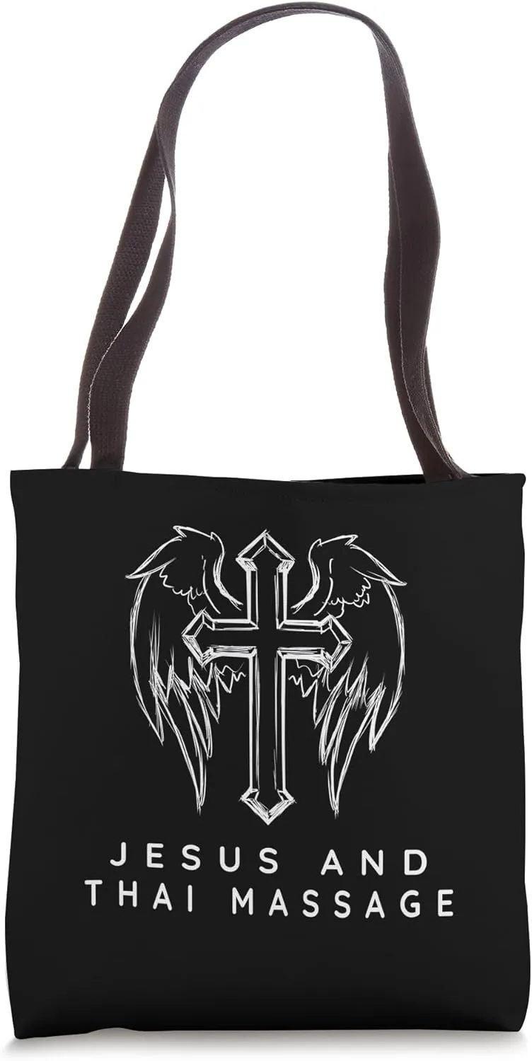 Thai Masseuse / Jesus and Thai Massage Christian Saying Tote Bag