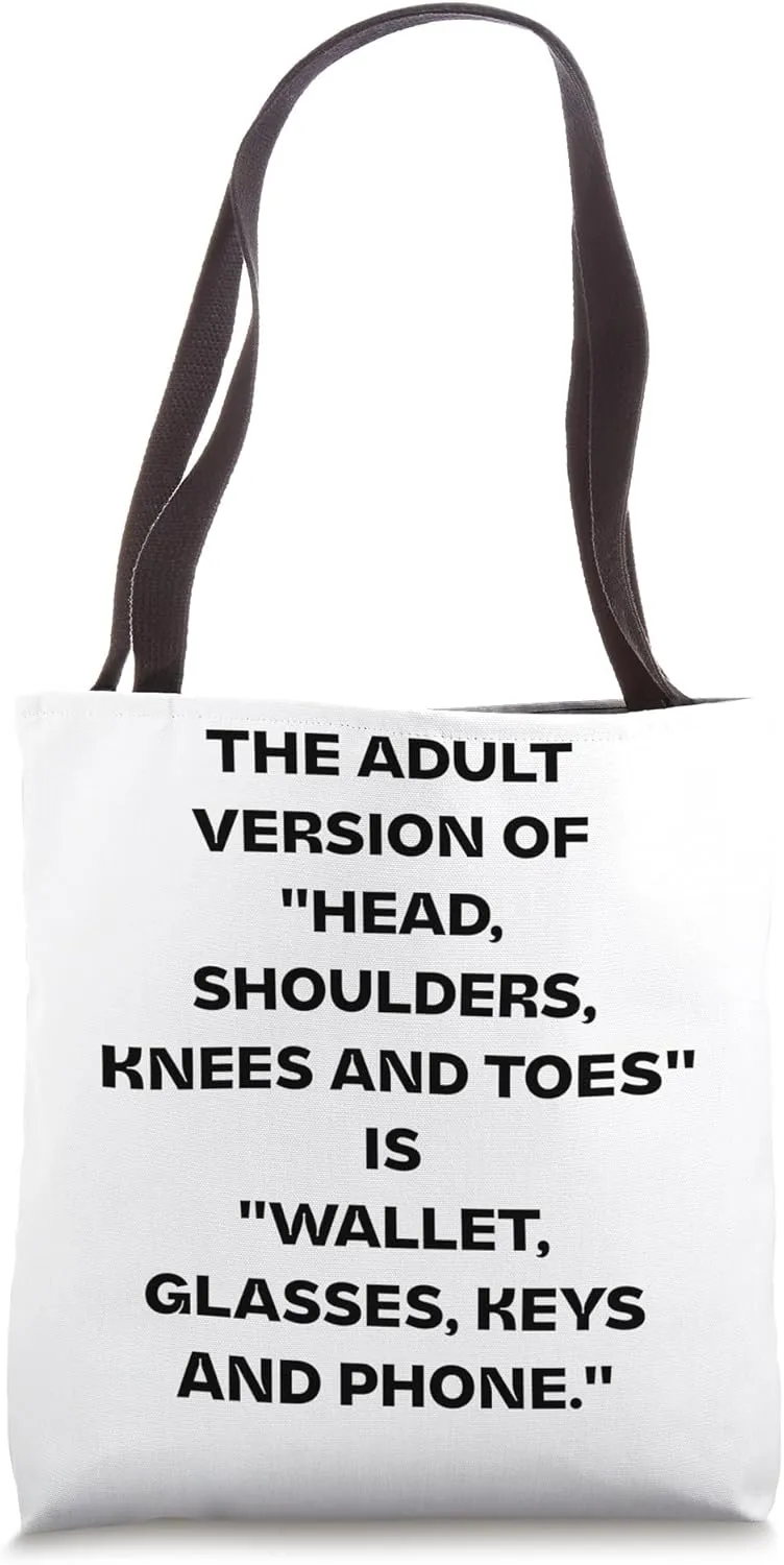 The Adult version of Head and Shoulders Knees and Toes Funny Tote Bag