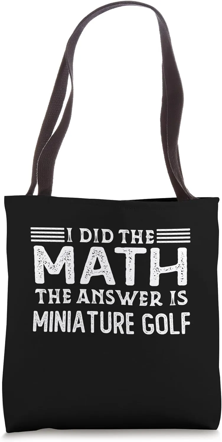 The Answer Is Miniature Figurines Funny Math Teacher Student Tote Bag