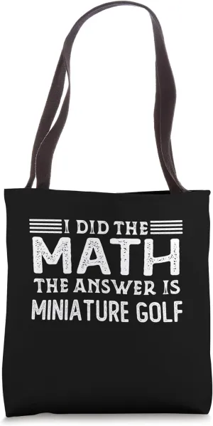 The Answer Is Miniature Figurines Funny Math Teacher Student Tote Bag