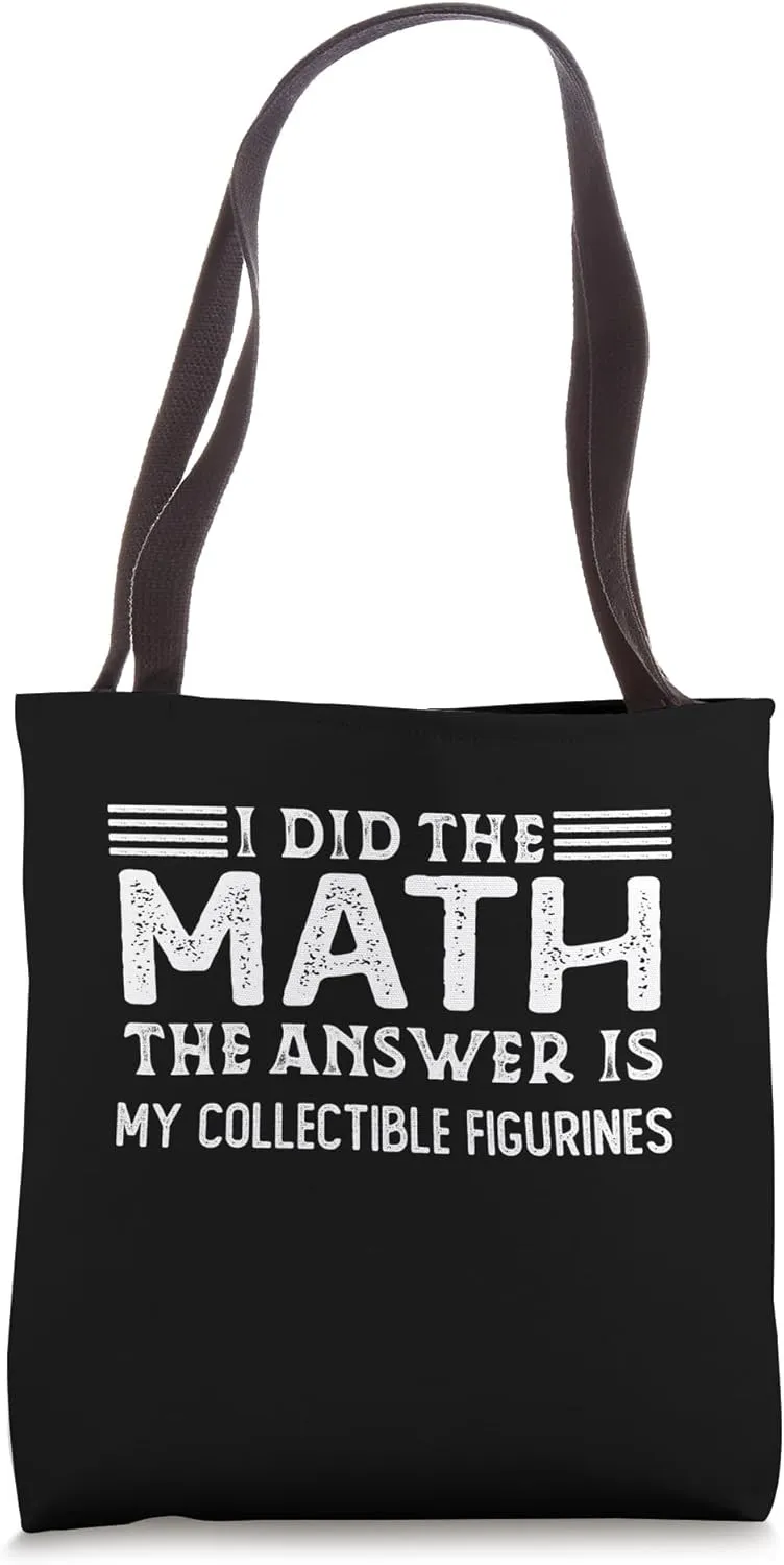 The Answer Is My Collectible Figurines Math Teacher Student Tote Bag