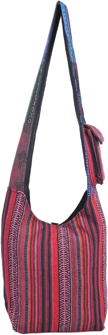 THE COLLECTION ROYAL Hobo Crossbody Bags for Women, Boho Purse, Boho Bag | Hippie Bag, Indie Tote Bag, Cloth Purse for Women