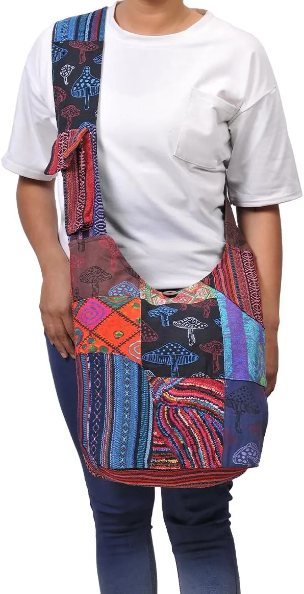 THE COLLECTION ROYAL Hobo Crossbody Bags for Women, Boho Purse, Boho Bag | Hippie Bag, Indie Tote Bag, Cloth Purse for Women