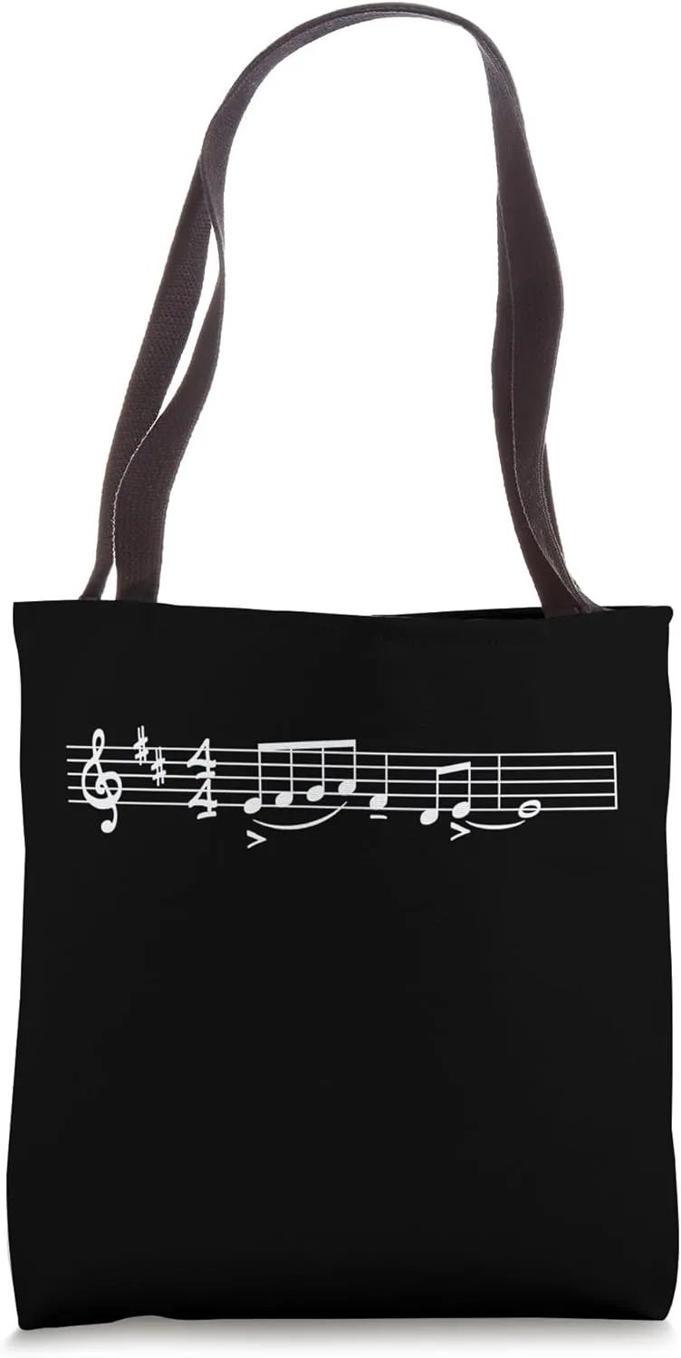 The Lick Funny Jazz Musician Improvisation Music Notation Tote Bag