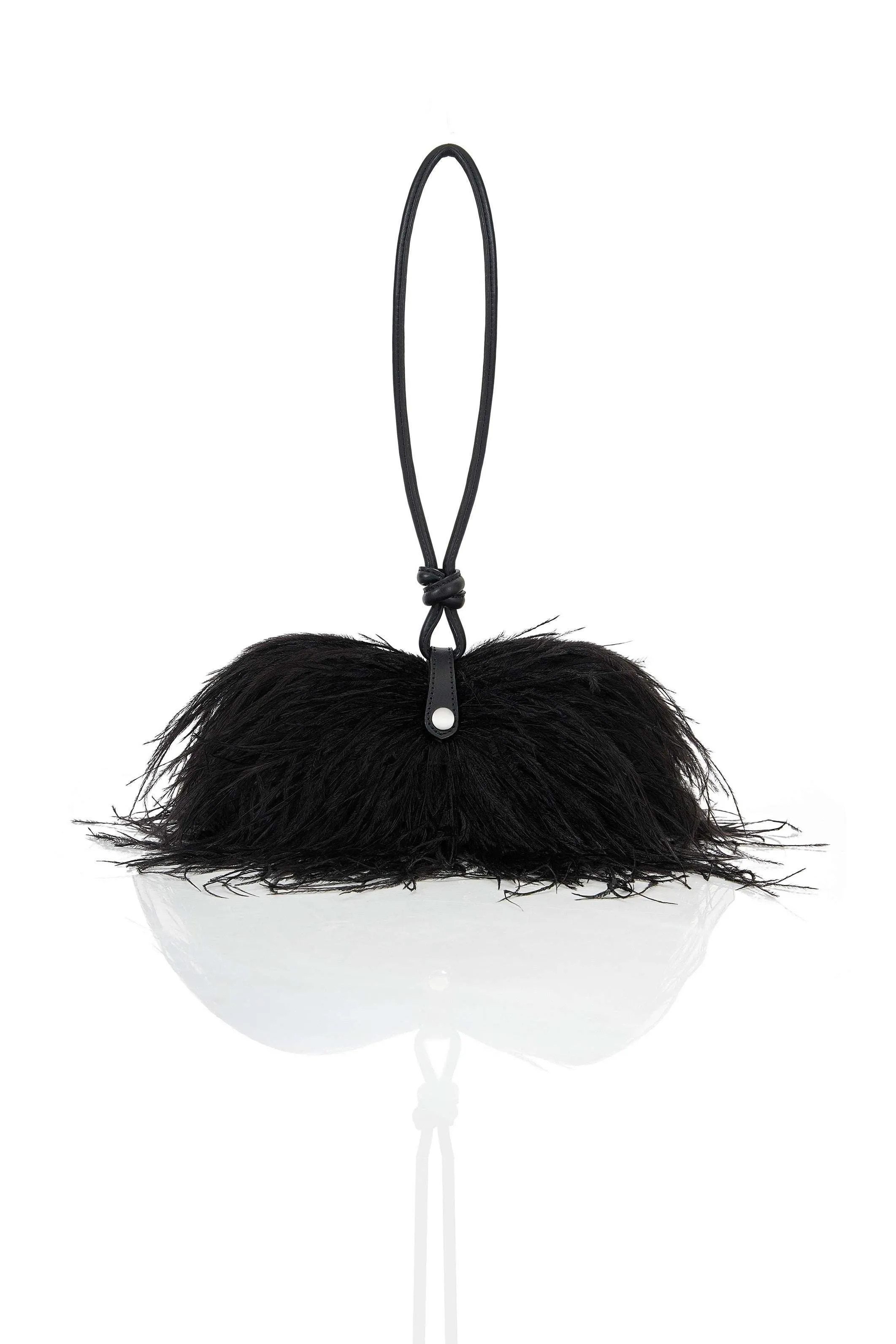 The Scarlet Minivet Handbag in Caviar Black