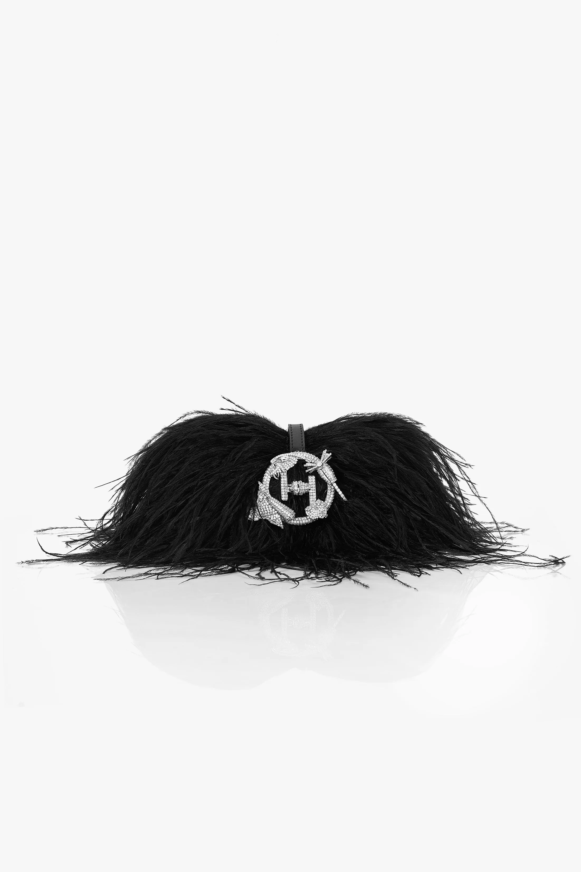 The Scarlet Minivet Handbag in Caviar Black
