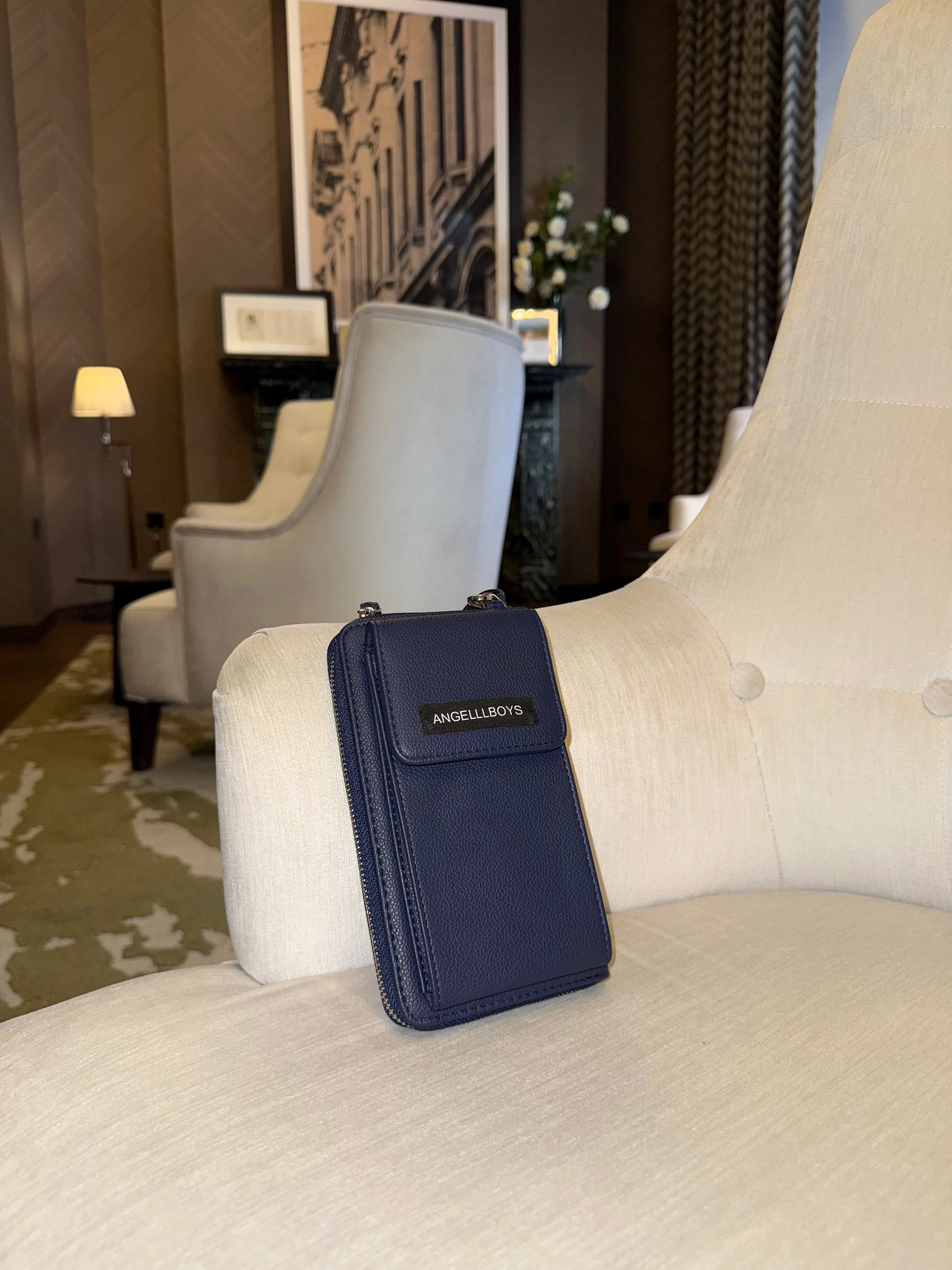 The Windsor Wallet on a Strap in British Marina