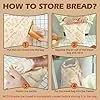 THINK4EARTH® - 2 Packs Bread Bags Bread Bags for Homemade Bread Loaf Freezer Bread Storage Bag Bread Container Reusable Food Storage Bag Large Bread Bags for Homemade Bread with Double Lining.