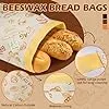 THINK4EARTH® - 2 Packs Bread Bags Bread Bags for Homemade Bread Loaf Freezer Bread Storage Bag Bread Container Reusable Food Storage Bag Large Bread Bags for Homemade Bread with Double Lining.