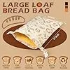 THINK4EARTH® - 2 Packs Bread Bags Bread Bags for Homemade Bread Loaf Freezer Bread Storage Bag Bread Container Reusable Food Storage Bag Large Bread Bags for Homemade Bread with Double Lining.
