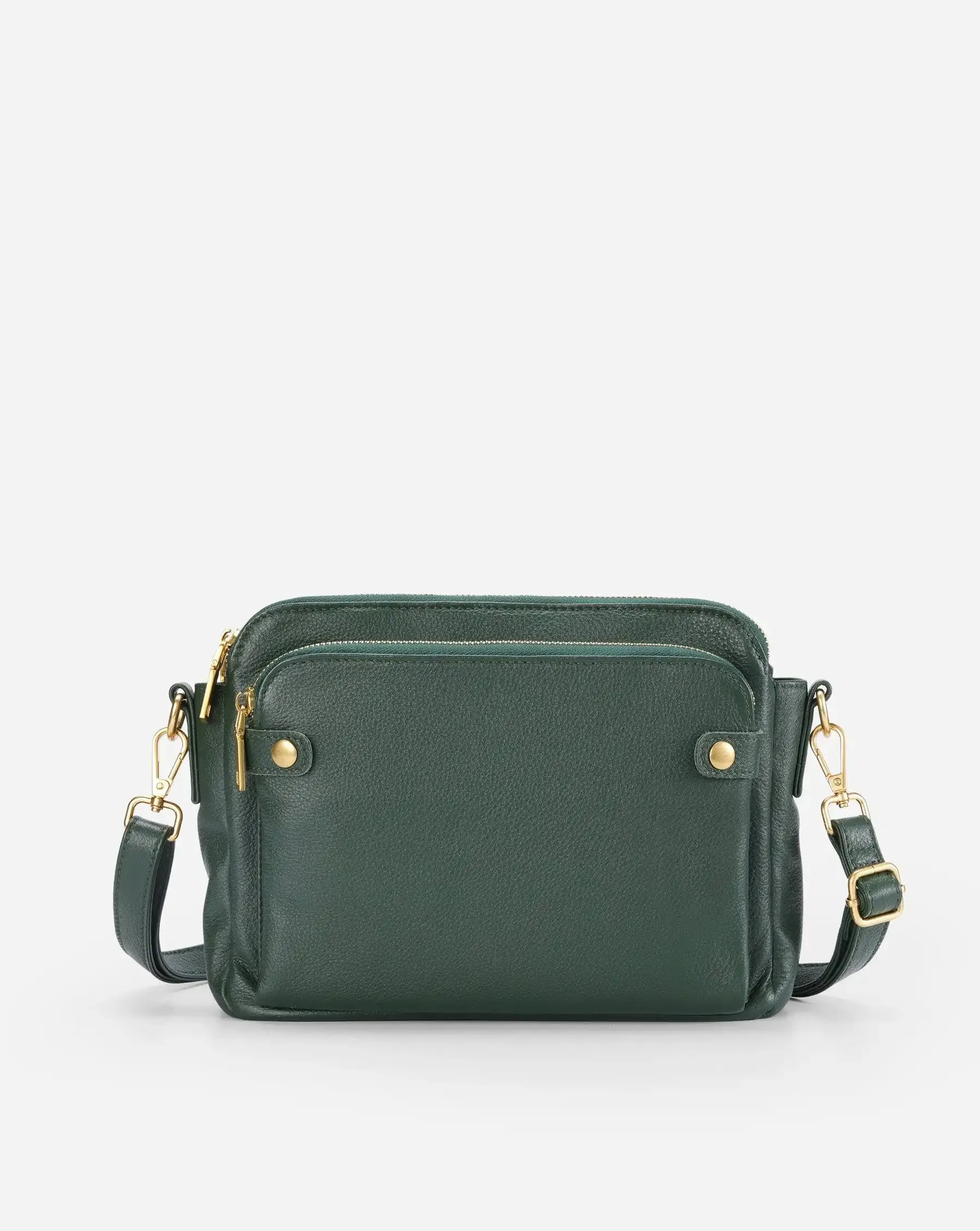 Three-Layer Leather Crossbody Shoulder and Clutch Bag Portable Triple PU Leather Slanting Shoulder Women's Zipper Crossbody Bags