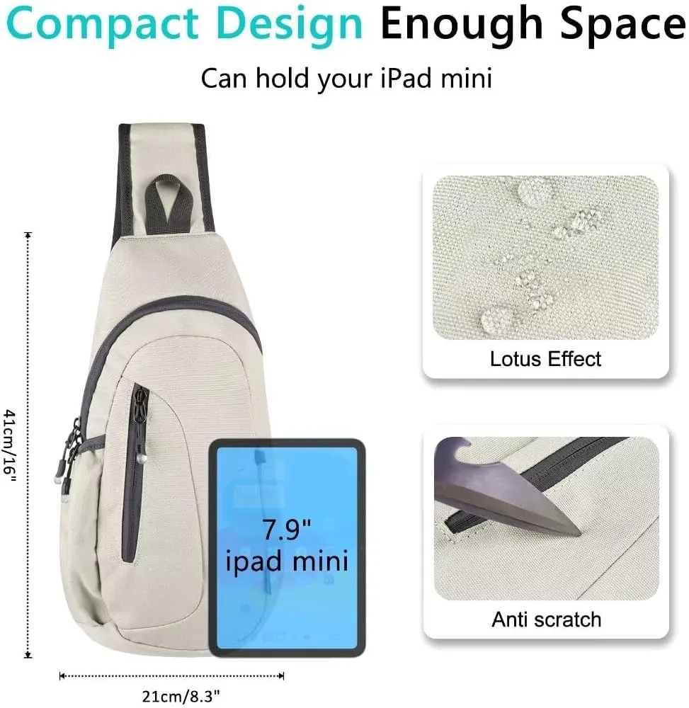 TITECOUGO Small Sling Bag, Lightweight Crossbody Backpack for Men Women, Shoulder Bag for Sports and Outdoor