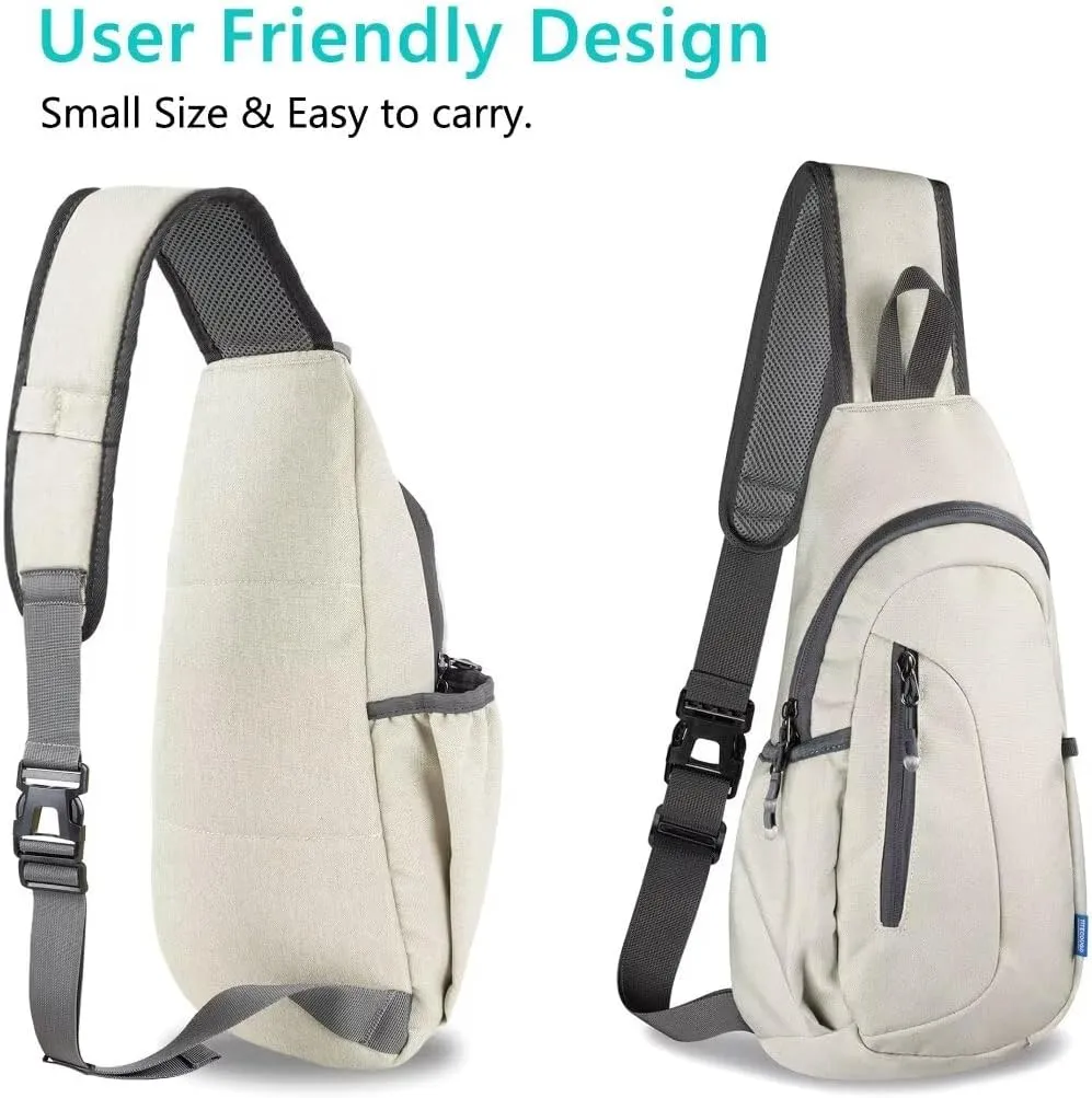 TITECOUGO Small Sling Bag, Lightweight Crossbody Backpack for Men Women, Shoulder Bag for Sports and Outdoor