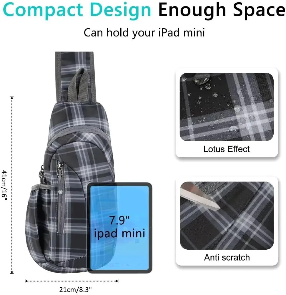 TITECOUGO Small Sling Bag, Lightweight Crossbody Backpack for Men Women, Shoulder Bag for Sports and Outdoor