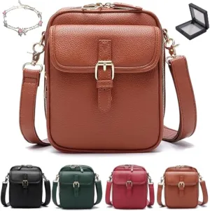 Tojoyride Crossbody Bag, Urvashi Crossbody Bag, Vintage Anti Theft Purse With 10 Card Slot, Shoulder Bags Built In Wallet