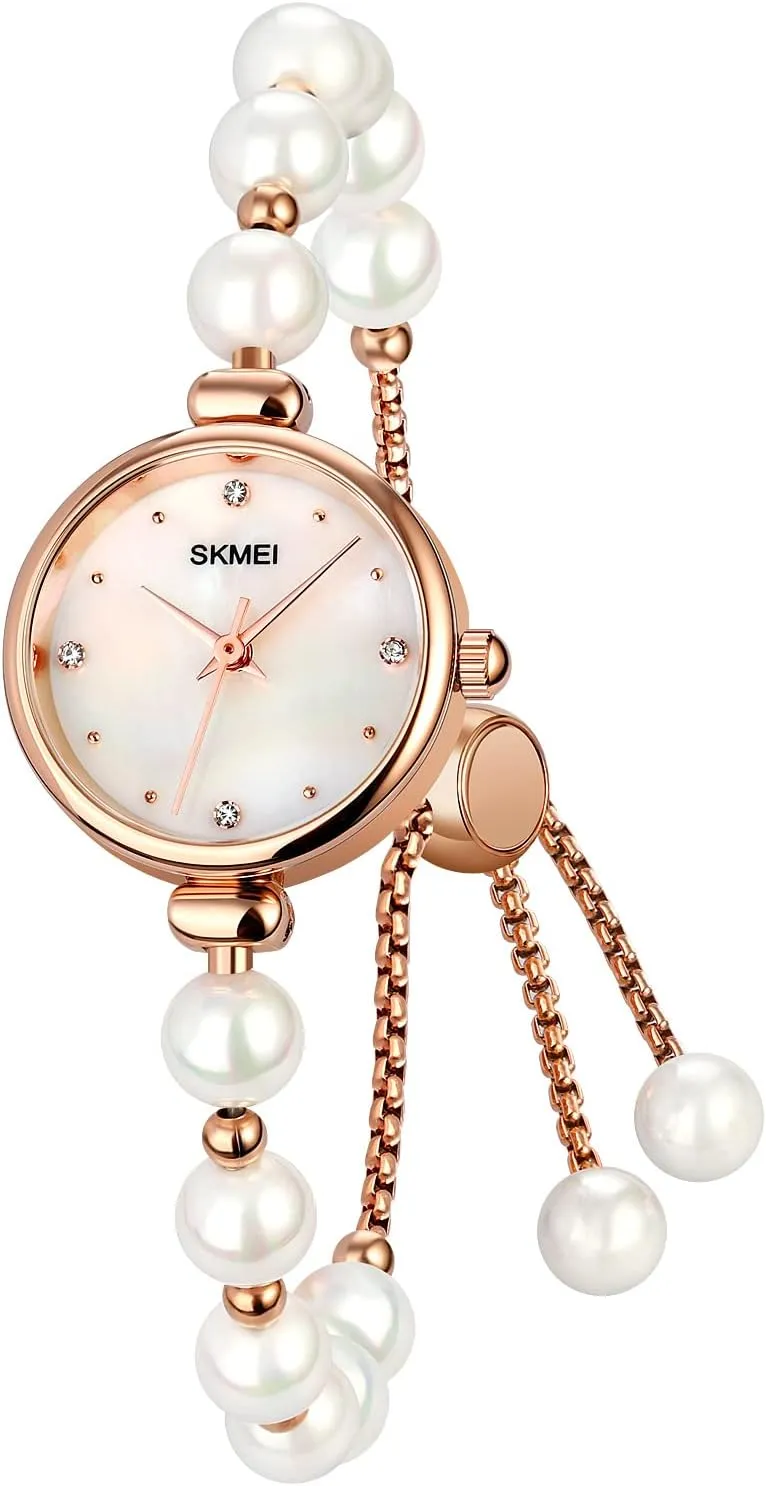 TOOCAT Women Analog Quartz Watch Bling Rose Gold Watches with Glitter Diamonds Bracelet Waterproof Quartz Wristwatch for Female Student