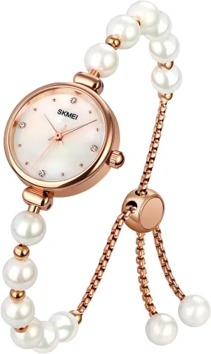 TOOCAT Women Analog Quartz Watch Bling Rose Gold Watches with Glitter Diamonds Bracelet Waterproof Quartz Wristwatch for Female Student