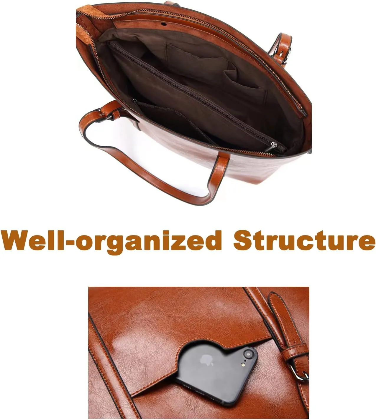 Tote Bag for Women Leather Computer Laptop Bag Business Office Work Bag Briefcase Large Travel Handbag Shoulder Bag