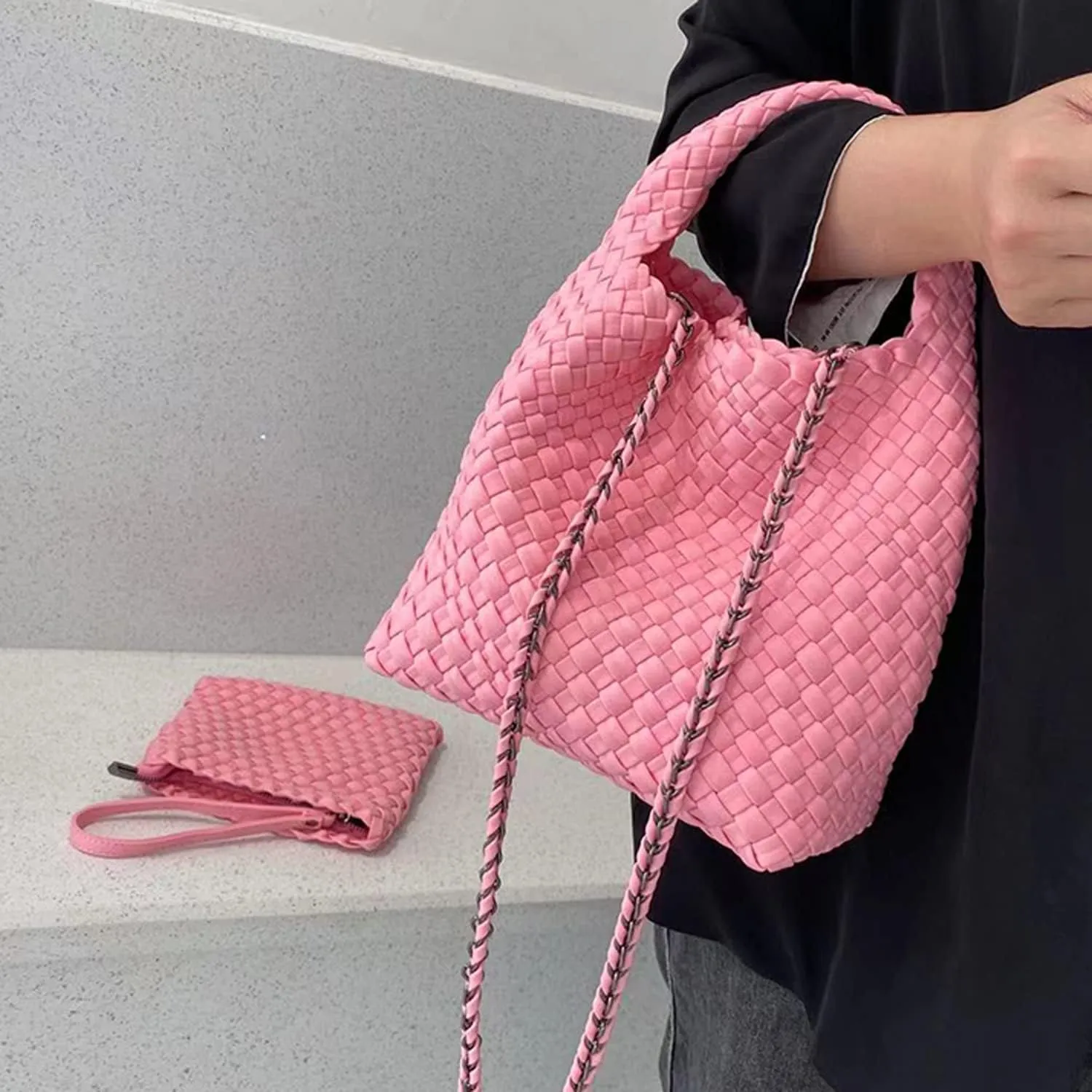 Tote for Women, Ladies Crossbody Handbag, Trendy Shoulder and Bucket Bag, Top-handle Tote Hobo Satchel with Purse