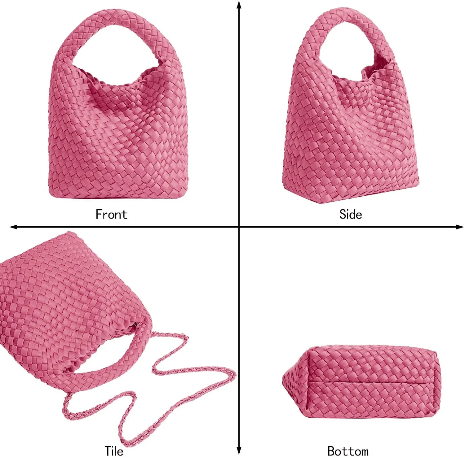 Tote for Women, Ladies Crossbody Handbag, Trendy Shoulder and Bucket Bag, Top-handle Tote Hobo Satchel with Purse