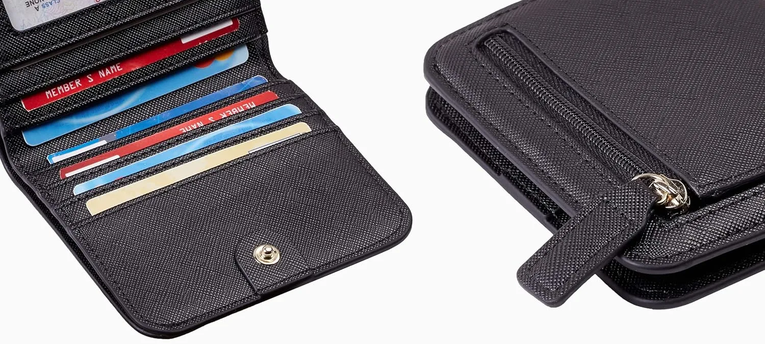 Toughergun Wallet Women Rfid Blocking Small Compact Bifold Luxury Leather Pocket Wallet Ladies Mini Purse with ID Window