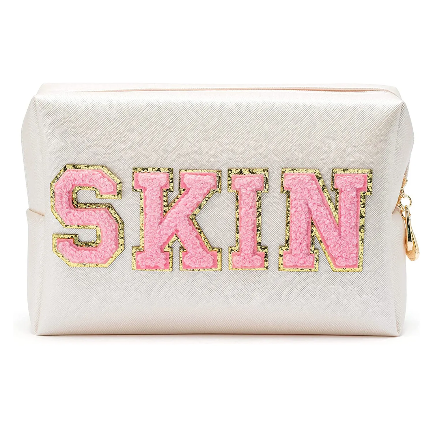 Towel Embroidery Letter Octagonal Storage Portable Cosmetic Bags