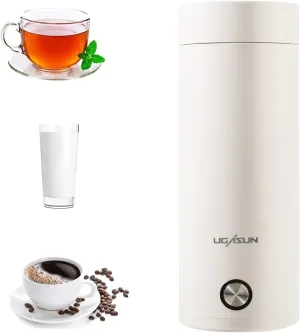 Travel Kettle Electric Small Stainless Steel - Portable Electric Kettle for Boiling Water - Travel Tea Kettle Automatic Shut off - Portable Water Boiler - One Cup Hot Water Maker - 400ml