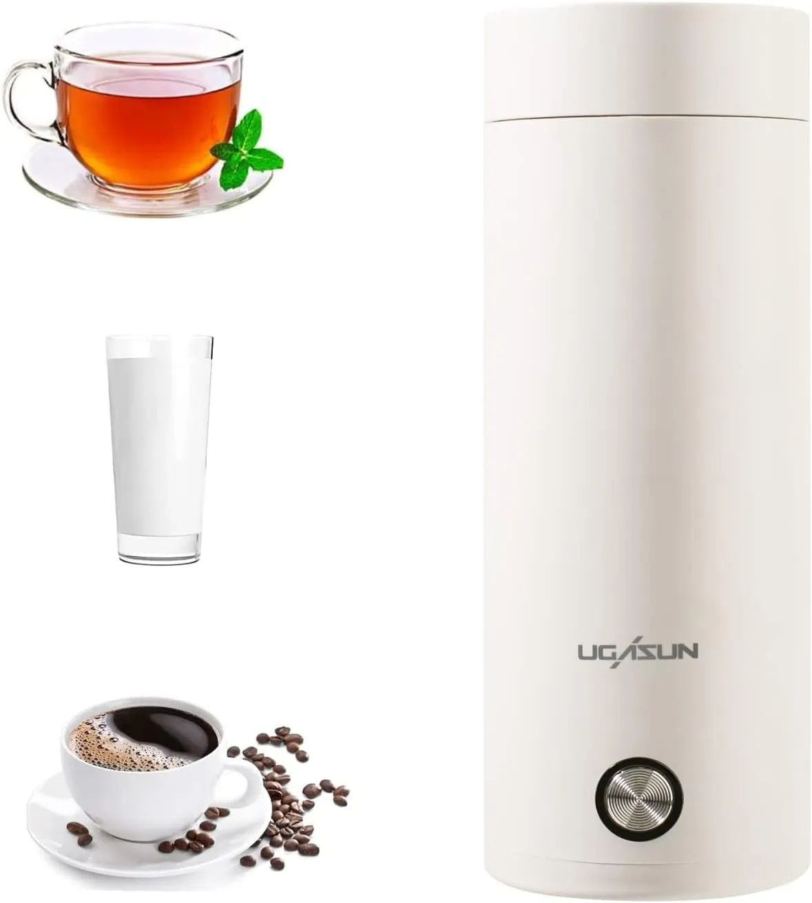 Travel Kettle Electric Small Stainless Steel - Portable Electric Kettle for Boiling Water - Travel Tea Kettle Automatic Shut off - Portable Water Boiler - One Cup Hot Water Maker - 400ml