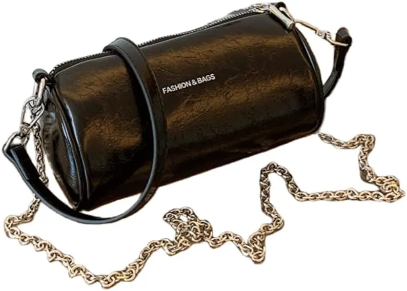 Trendy Silver Cylinder Bag for Women, Premium Soft Pillow Purse, Versatile Shoulder/Crossbody Bag Stylish Design