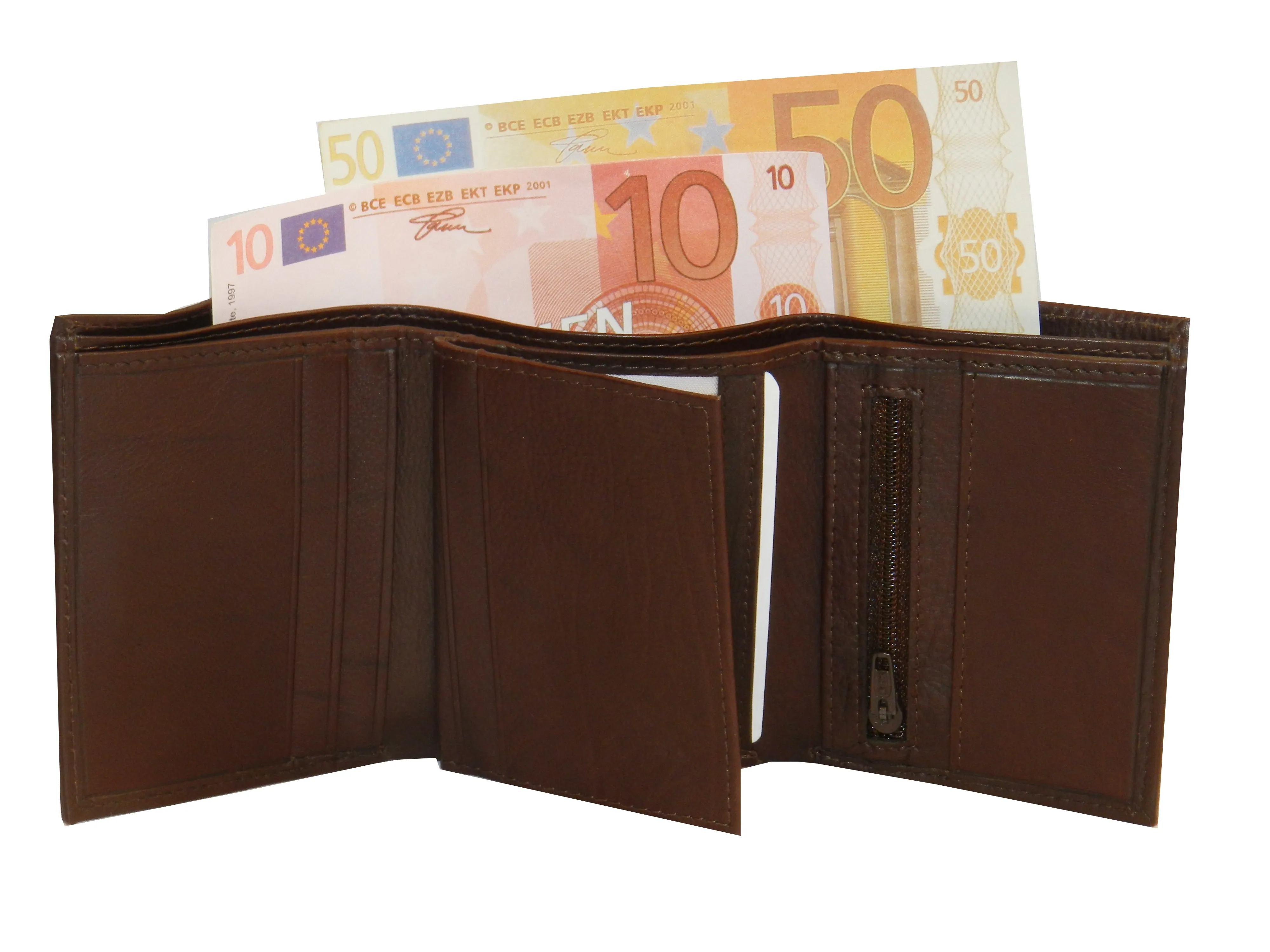 Trikon 8 Card Trifold Wallet Full Elastic #1093N [Elastic]