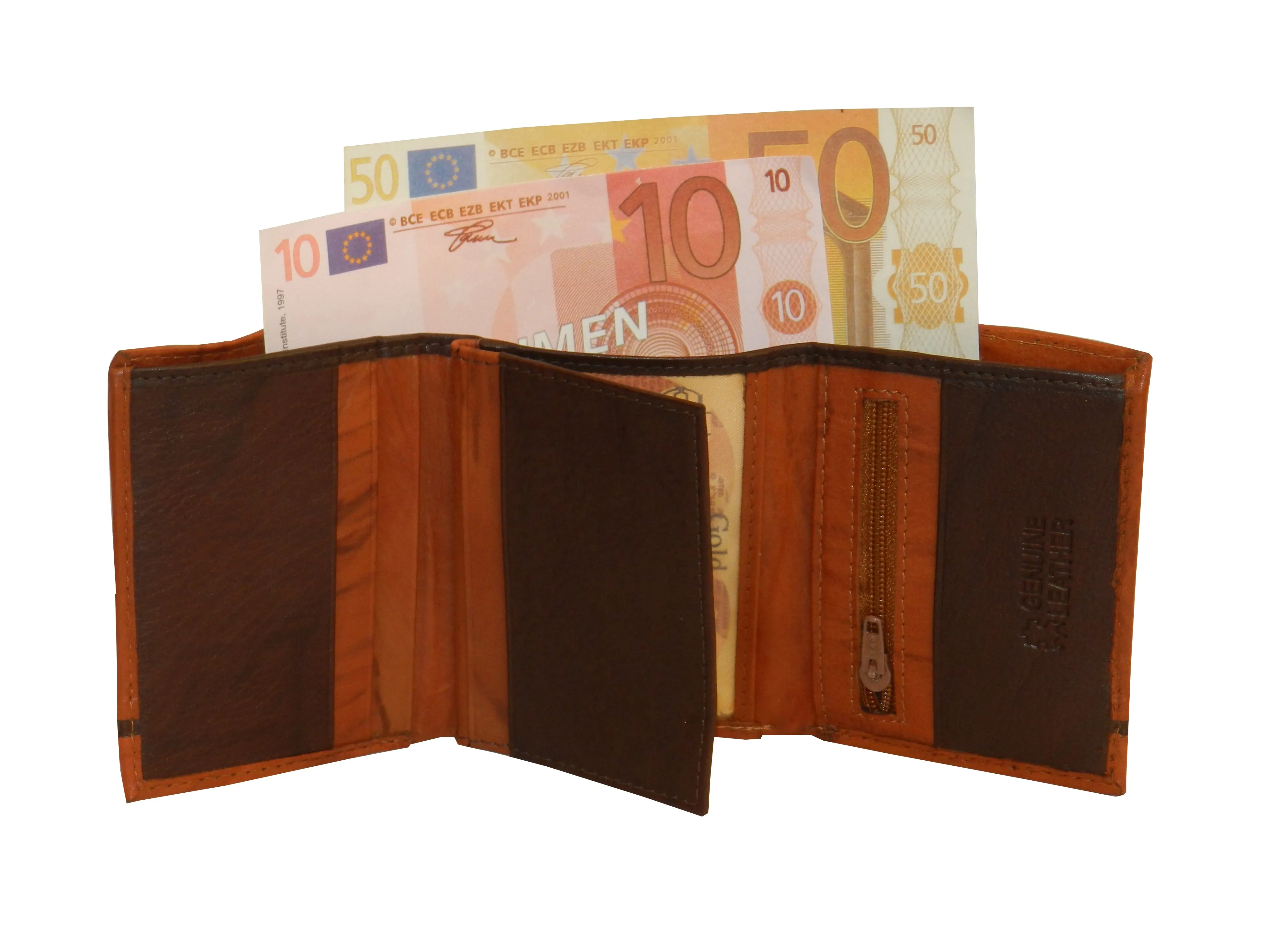 Trikon 8 Card Trifold Wallet Full Elastic #1093N [Elastic]