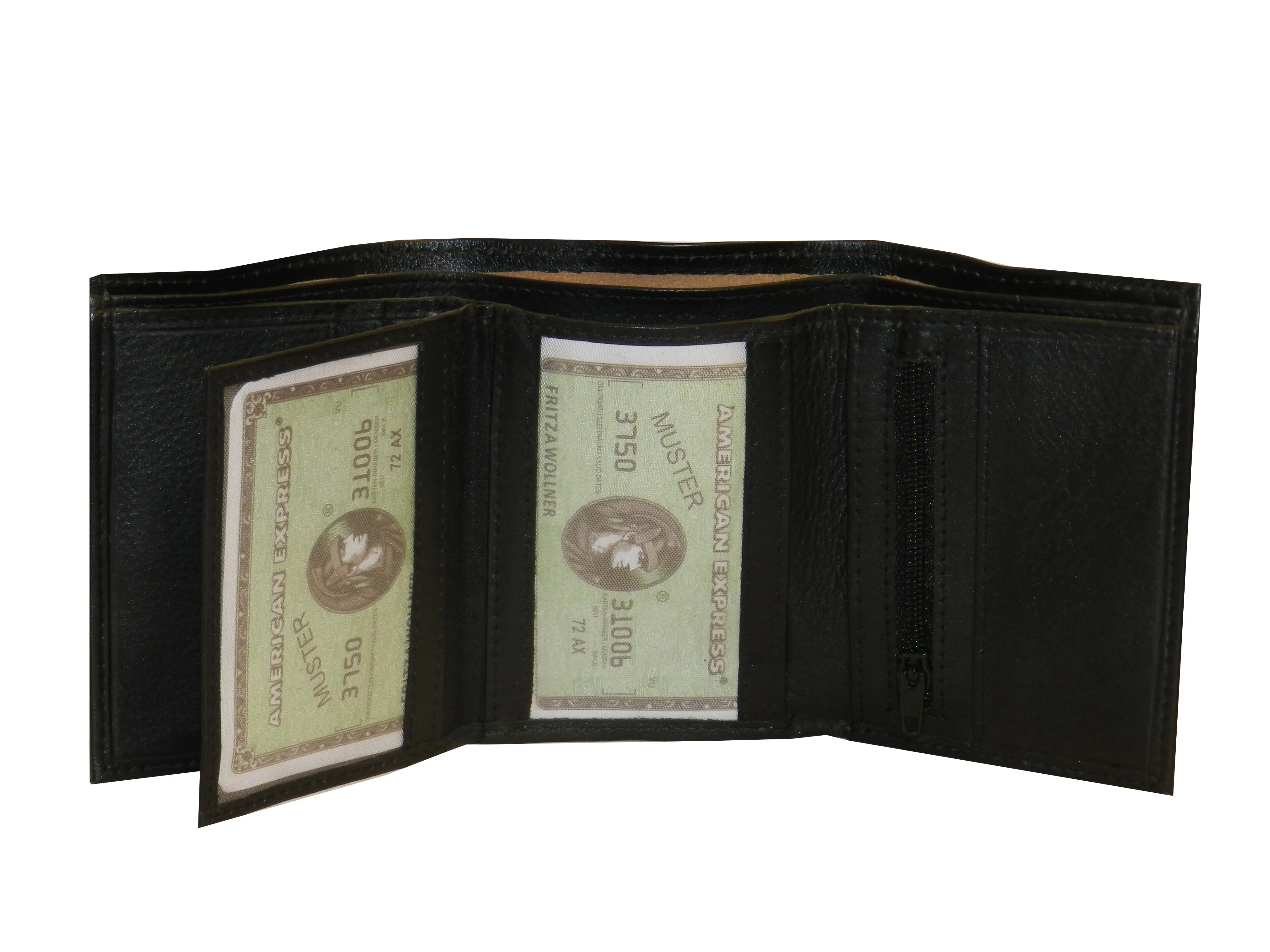 Trikon 8 Card Trifold Wallet Full Elastic #1093N [Elastic]