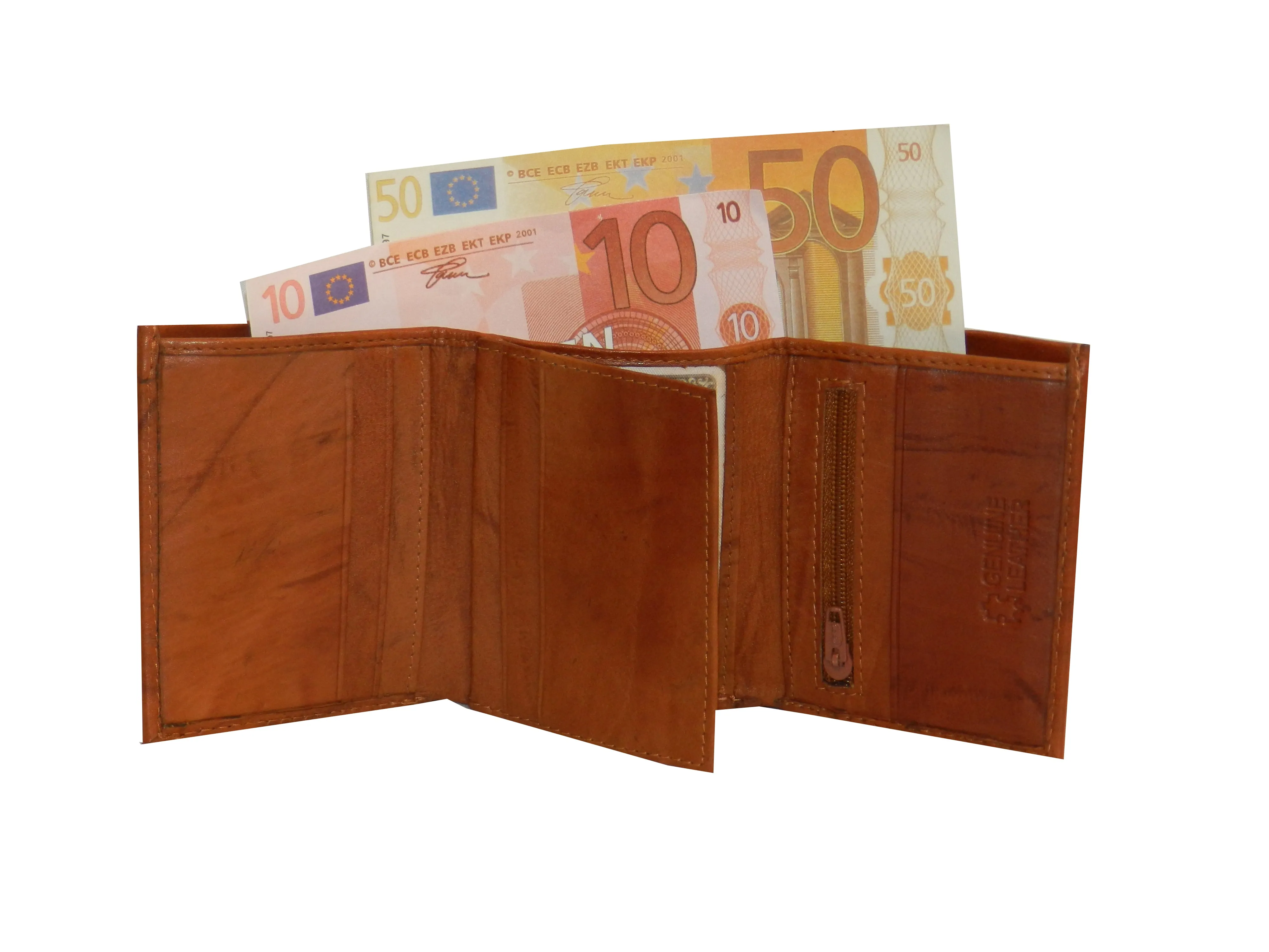 Trikon 8 Card Trifold Wallet Full Elastic #1093N [Elastic]