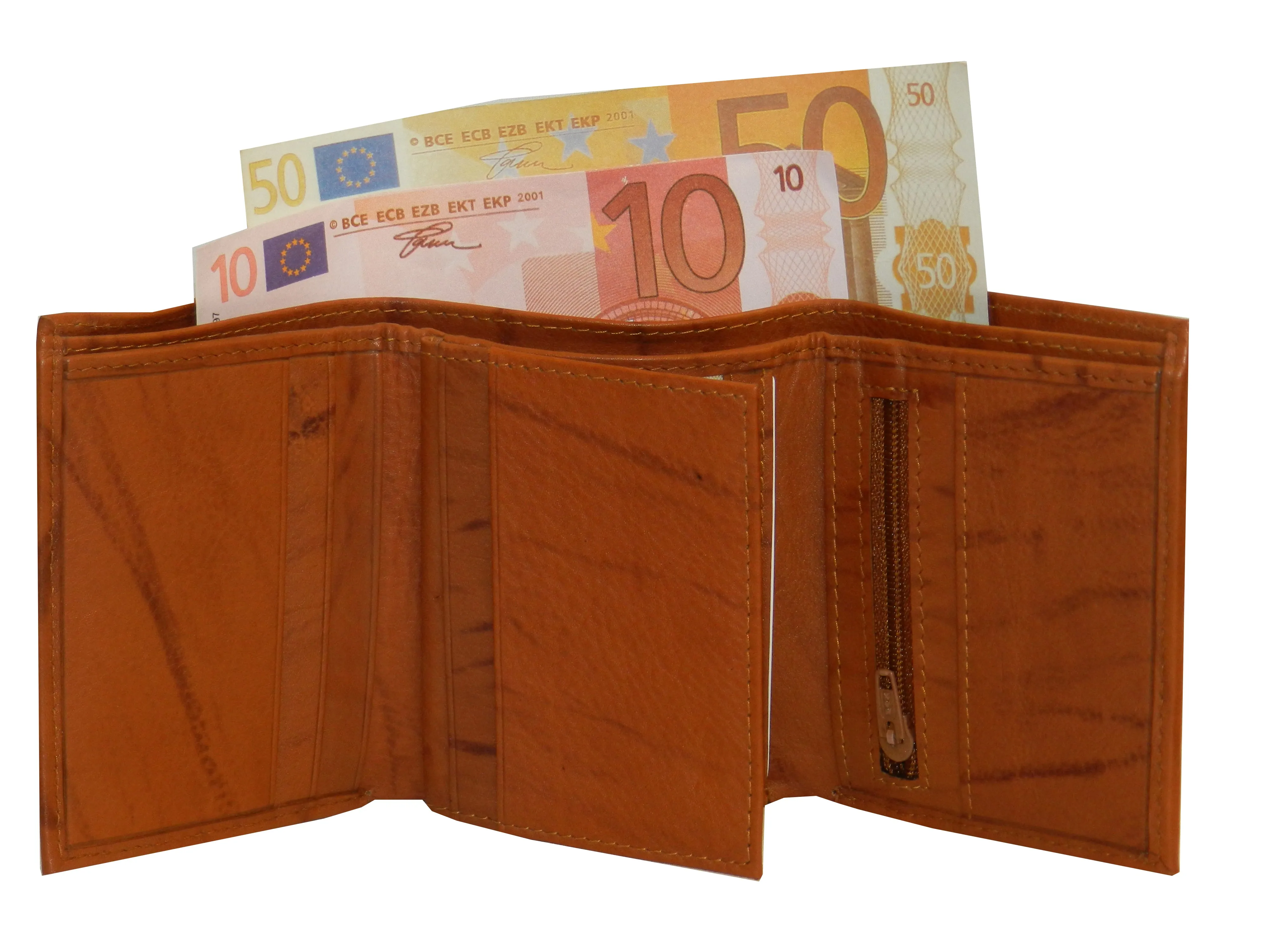 Trikon 8 Card Trifold Wallet Full Elastic #1093N [Elastic]