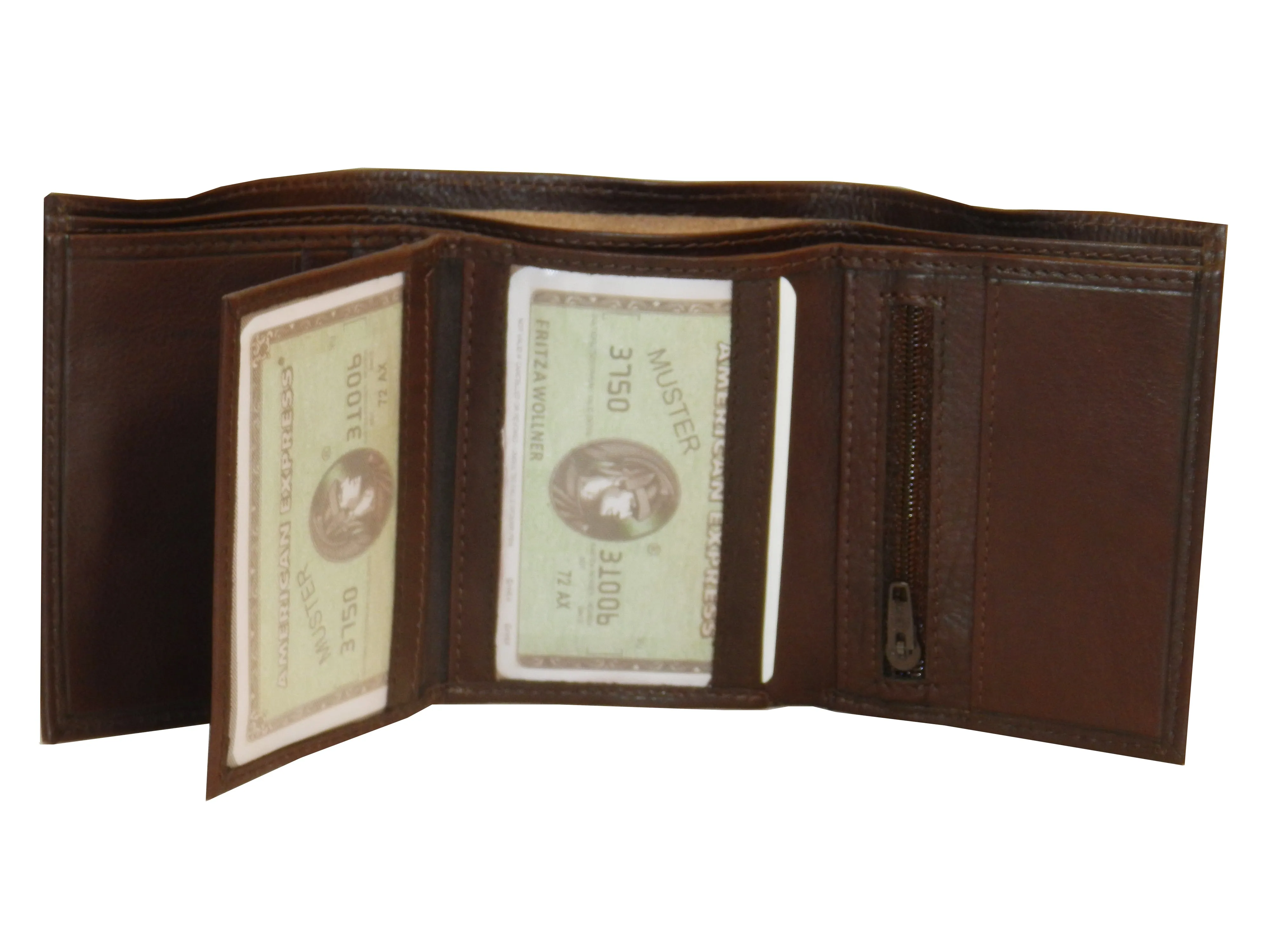 Trikon 8 Card Trifold Wallet Full Elastic #1093N [Elastic]