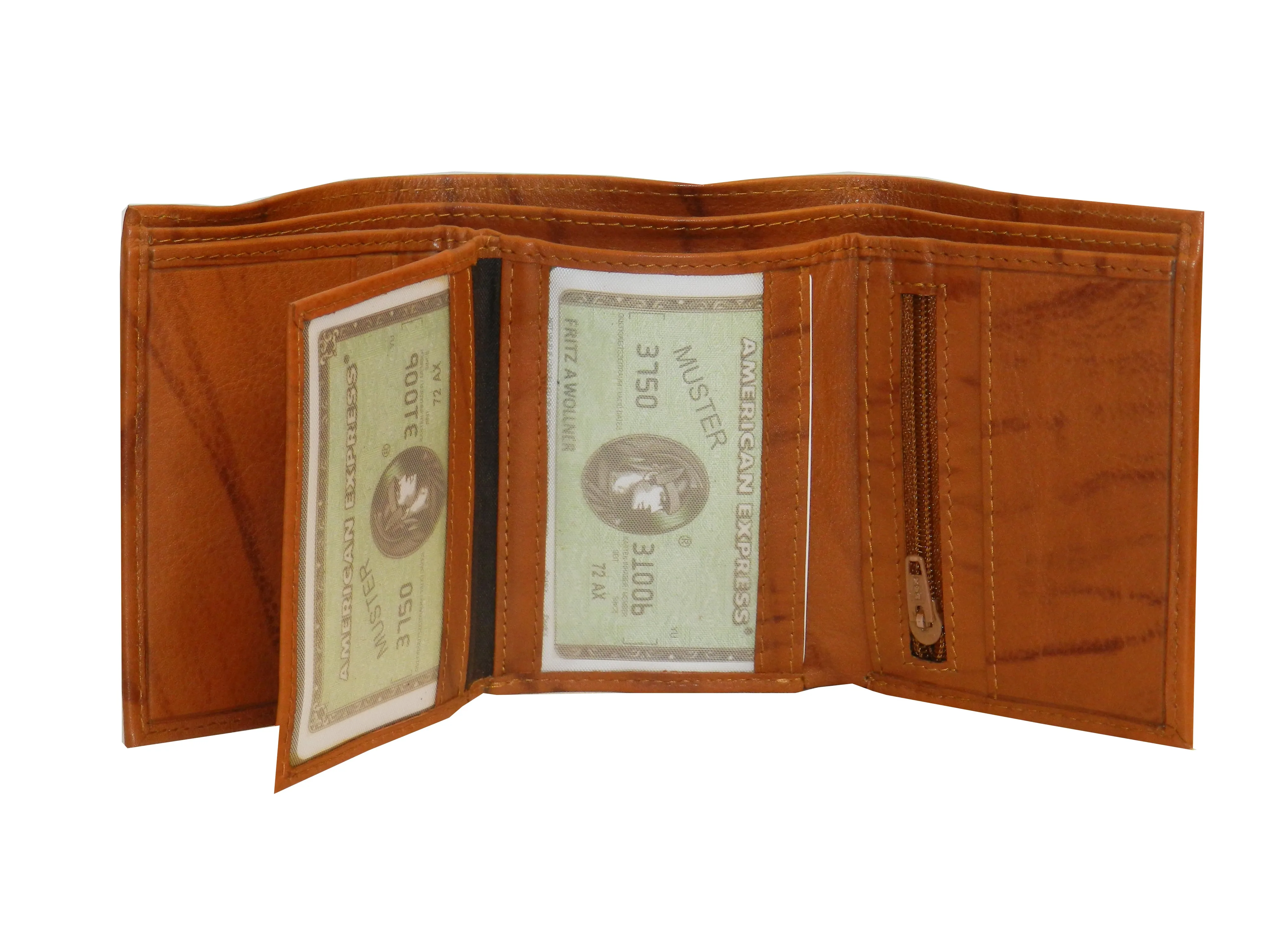 Trikon 8 Card Trifold Wallet Full Elastic #1093N [Elastic]